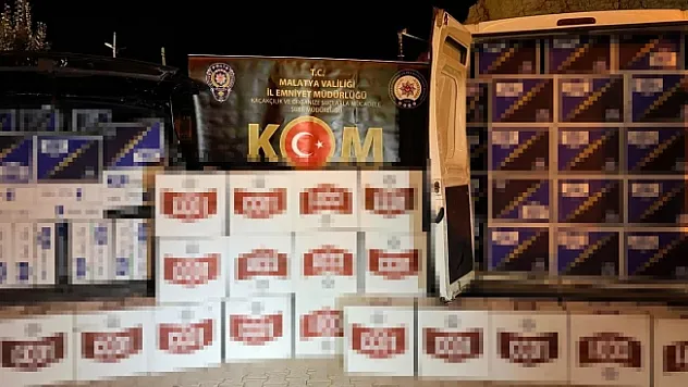 Malatya'da milyonlarca kaçak makaron ele geçirildi