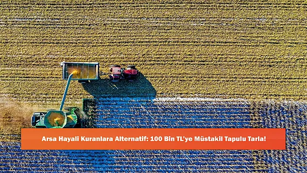 Arsa Hayali Kuranlara Alternatif: 100 Bin TL'ye Müstakil Tapulu Tarla!