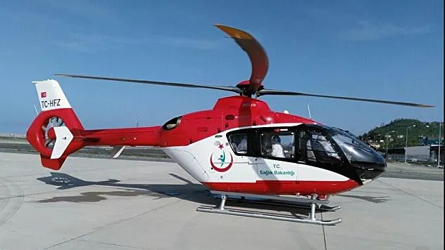 Beyin kanaması geçirdi, ambulans helikopter yetişti!