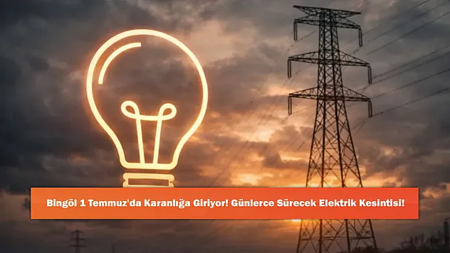 Bingöl 1 Temmuz'da Karanlığa Giriyor! Günlerce Sürecek Elektrik Kesintisi!