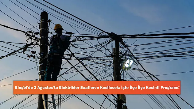 Bingöl'de 2 Ağustos'ta Elektrikler Saatlerce Kesilecek: İşte İlçe İlçe Kesinti Programı!