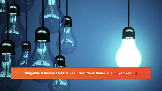 Bingöl'de 3 Günlük Elektrik Kesintisi: Planlı Çalışma İçin Uyarı Yapıldı!