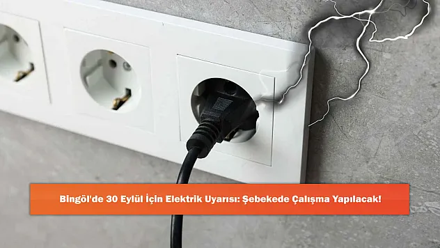 Bingöl'de 30 Eylül İçin Elektrik Uyarısı: Şebekede Çalışma Yapılacak!