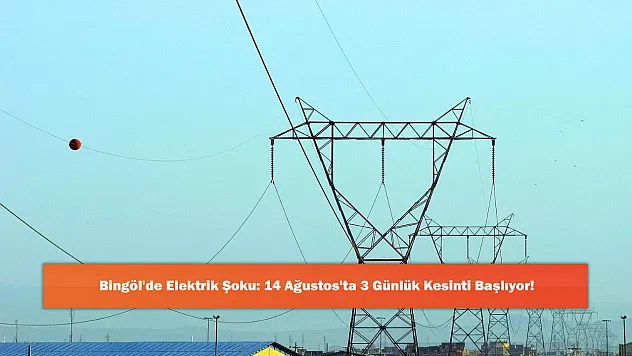 Bingöl'de Elektrik Şoku: 14 Ağustos'ta 3 Günlük Kesinti Başlıyor!