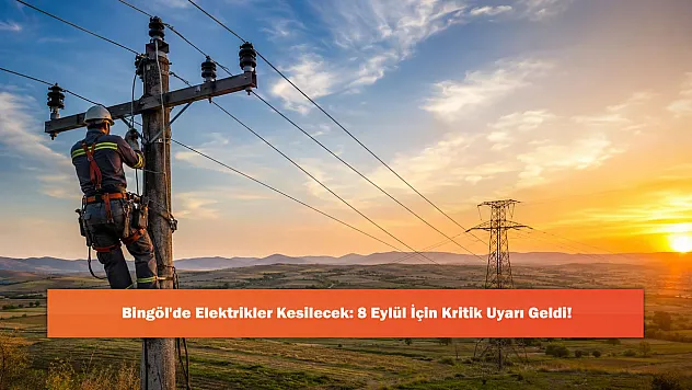 Bingöl'de Elektrikler Kesilecek: 8 Eylül İçin Kritik Uyarı Geldi!