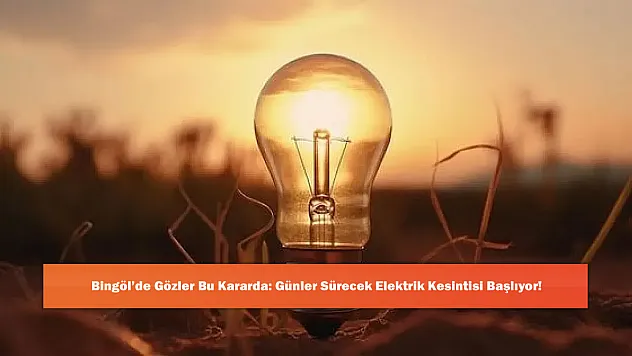 Bingöl'de Gözler Bu Kararda: Günler Sürecek Elektrik Kesintisi Başlıyor!