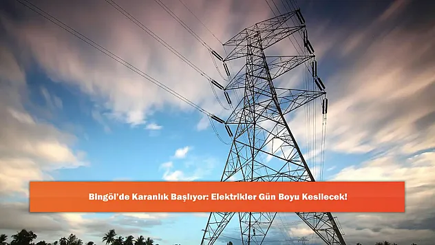 Bingöl'de Karanlık Başlıyor: Elektrikler Gün Boyu Kesilecek!