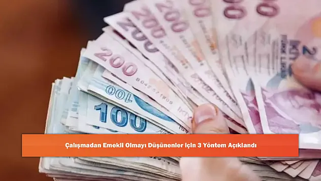 Çalışmadan Emekli Olmayı Düşünenler için 3 Yöntem Açıklandı