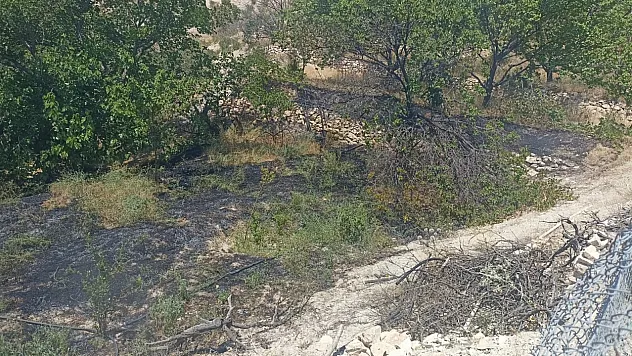 Darende'de bahçe yangını