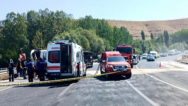 Darende'deki TIR kazasının sürücüsü yoğun bakımda!