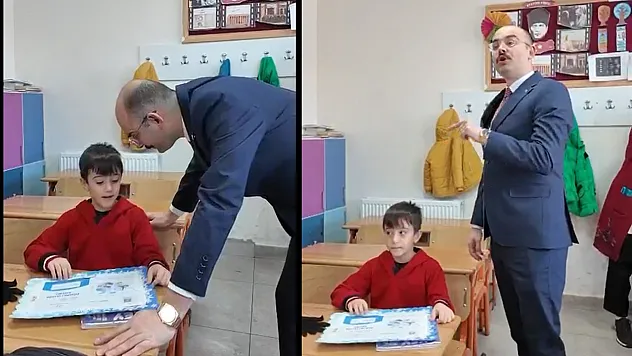 Doğanşehir'de Karne Alırken Kaymakamdan Hizmet Talep Etti!