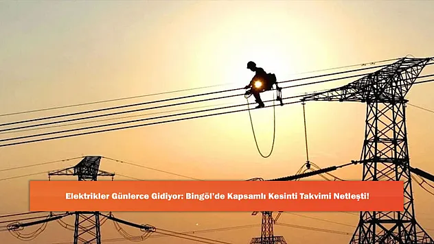 Elektrikler Günlerce Gidiyor: Bingöl'de Kapsamlı Kesinti Takvimi Netleşti!