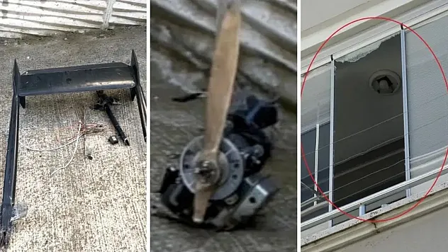 Gecenin Sessizliğinde Panik Anları! Düşen İnsansız Hava Aracı Evlerde Hasar Oluşturdu