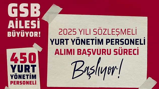 Gençlik ve Spor Bakanlığı 450 personel alacak