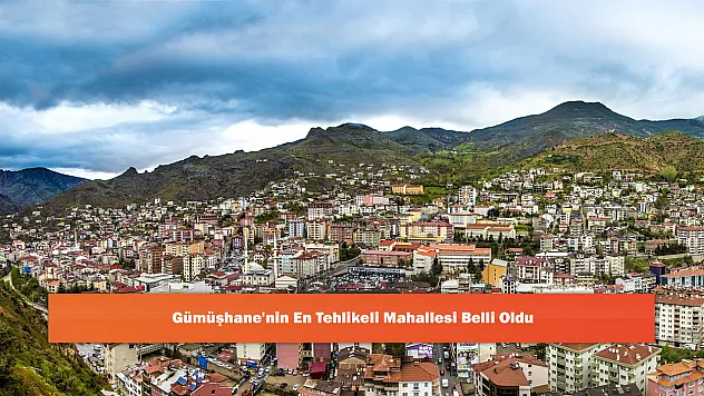 Gümüşhane'nin En Tehlikeli Mahallesi Belli Oldu