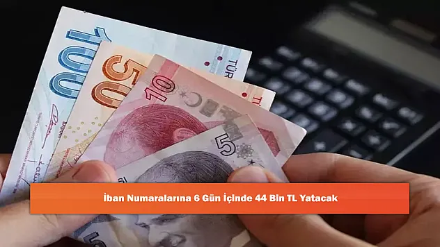 İban Numaralarına 6 Gün İçinde 44 Bin TL Yatacak
