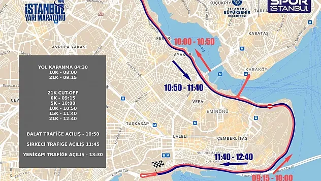 İstanbul'da 26 Ekim'de '16. Zeytinburnu Cumhuriyet Koşusu' Nedeniyle Birçok Yol Trafiğe Kapatılacak