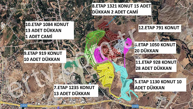 İşte Malatya Bahçebaşı TOKİ Konutlarının Görsel Haritası