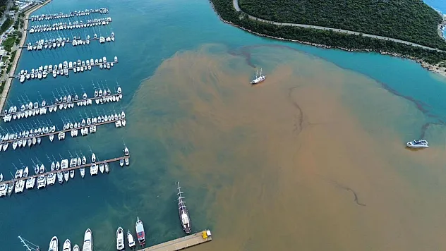 Kaş'ta Deniz İkiye Bölündü! Mavinin Yerini Kahverengi Aldı