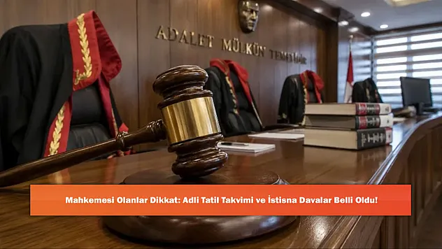 Mahkemesi Olanlar Dikkat: Adli Tatil Takvimi ve İstisna Davalar Belli Oldu!