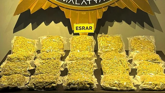 Malatya'da 12 Kilo 800 gram esrar ele geçirildi