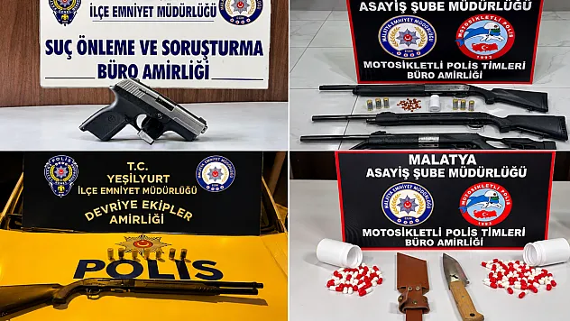 Malatya'da 5 Günlük Asayiş Bilançosu Açıklandı!