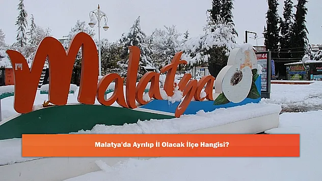 Malatya'da Ayrılıp İl Olacak İlçe Hangisi?
