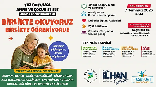 Malatya'da Çocuklar İçin Yaz Programı! Kayıtlar Başladı