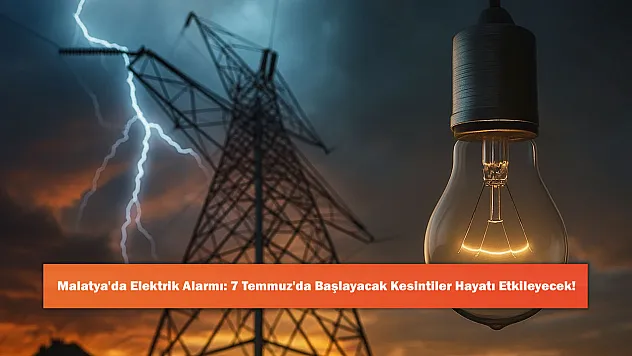 Malatya'da Elektrik Alarmı: 7 Temmuz'da Başlayacak Kesintiler Hayatı Etkileyecek!