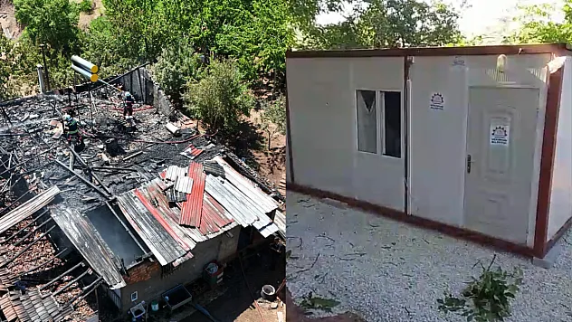 Malatya'da Evi Yanan Aile İçin Geçici Barınma Desteği Sağlandı!