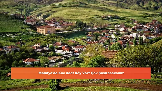 Malatya'da Kaç Adet Köy Var? Çok Şaşıracaksınız