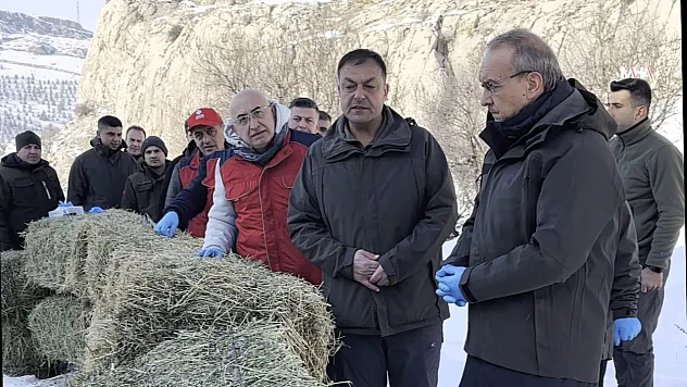 Malatya'da Karlı Dağlarda Yaşam Mesaisi