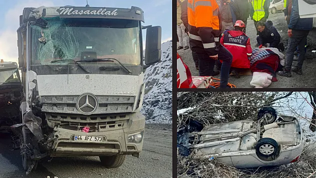 Malatya'da Kaza Üstüne Kaza! 2 Yaralı