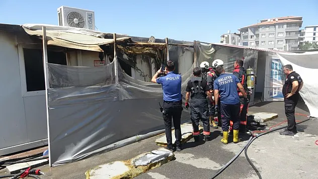 Malatya'da konteyner kentte korkutan yangın