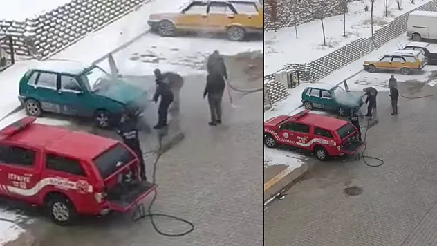 Malatya'da Korkutan Araç Yangını!