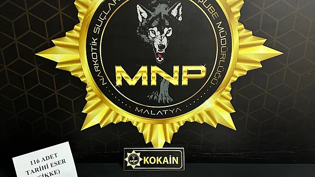 Malatya'da Şok Baskın! Kokainin Yanında Roma Sikkeleri Çıktı