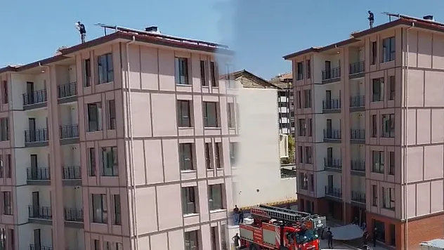Malatya'da TOKİ Şantiyesinde Alacak Krizi! İşçi Çatıya Çıkarak Tepki Gösterdi
