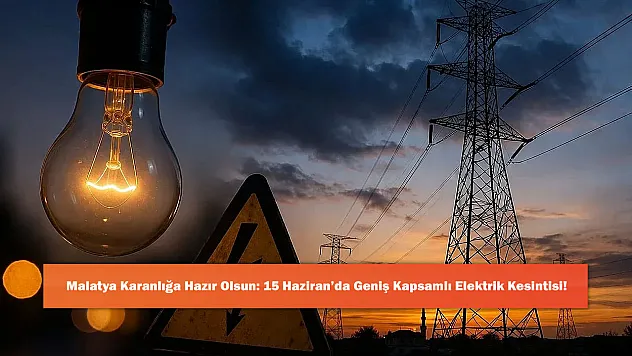 Malatya Karanlığa Hazır Olsun: 15 Haziran'da Geniş Kapsamlı Elektrik Kesintisi!
