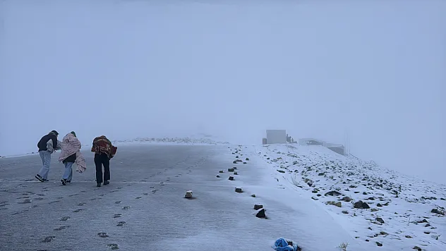Malatya Nemrut Yolu'nda Kar Yağışı Etkili Oldu!