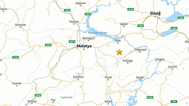 Malatya Pütürge'de 4.5 Şiddetinde Sarsıntı!
