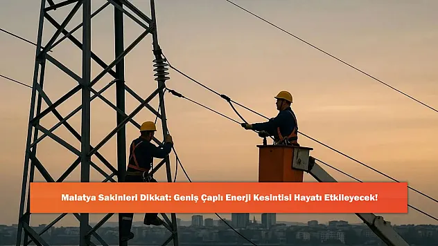 Malatya Sakinleri Dikkat: Geniş Çaplı Enerji Kesintisi Hayatı Etkileyecek!