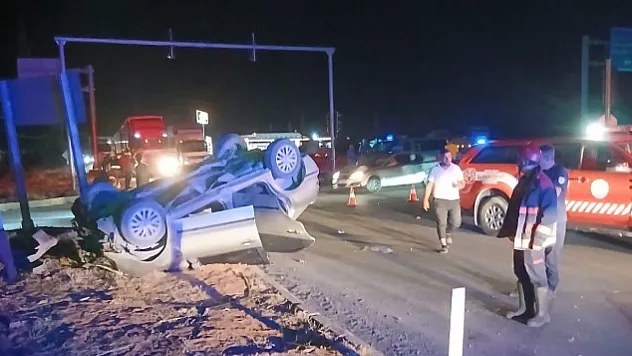 Malatya-Sivas Yolunda Takla Atan Araçta 5 Kişi Yaralandı