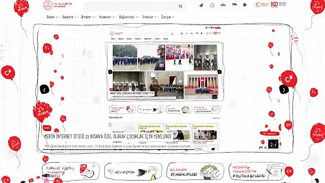 MEB'in Resmi Sitesinde 23 Nisan Sürprizi! Arayüz Çocuklara Emanet