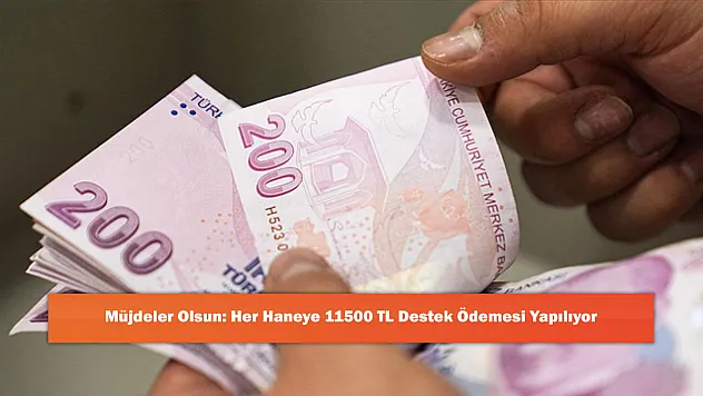 Müjdeler Olsun: Her Haneye 11500 TL Destek Ödemesi Yapılıyor