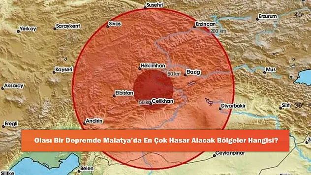 Olası Bir Depremde Malatya'da En Çok Hasar Alacak Bölgeler Hangisi?