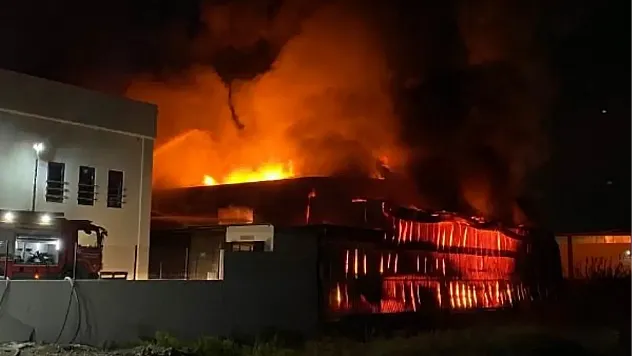 Samsun'da Kereste Fabrikasında Korkutan Yangın: Ekipler Saatlerce Mücadele Etti