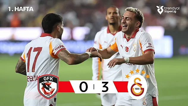 Son Şampiyon Galatasaray Sezona Fırtına Gibi Başladı: Gaziantep FK'yı 3-0 Mağlup Etti
