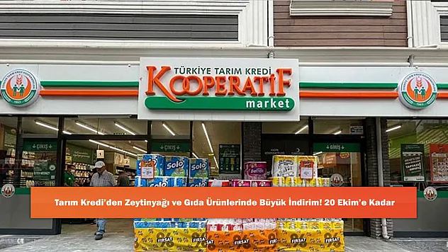 Tarım Kredi'den Zeytinyağı ve Gıda Ürünlerinde Büyük İndirim! 20 Ekim'e Kadar