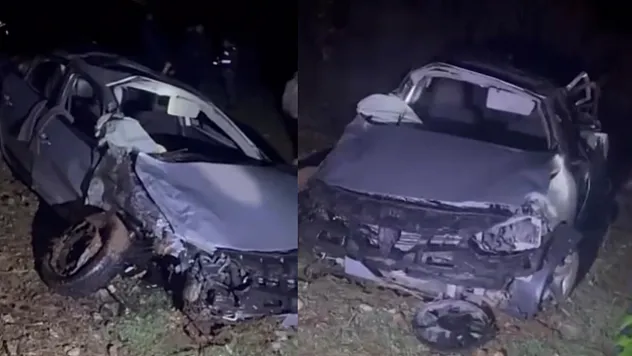 Virajı Alamayan Otomobil Uçuruma Yuvarlandı: 1 Ölü, 4 Yaralı!