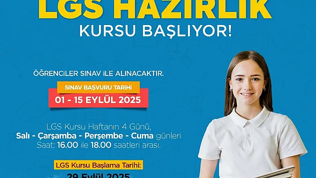 Yeşilyurt Belediyesi'nden Öğrencilere Ücretsiz LGS Desteği